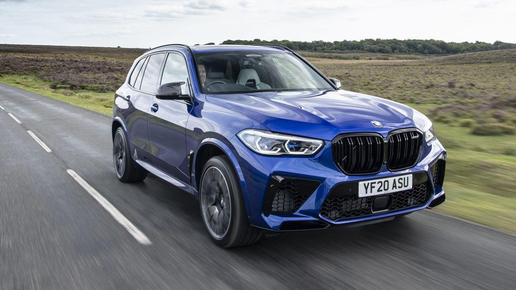 Blue BMW X5 M Competition