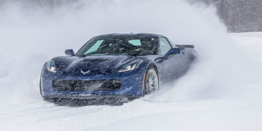 snow-tires-on-a-corvette-and-porsche-snowy-roads
