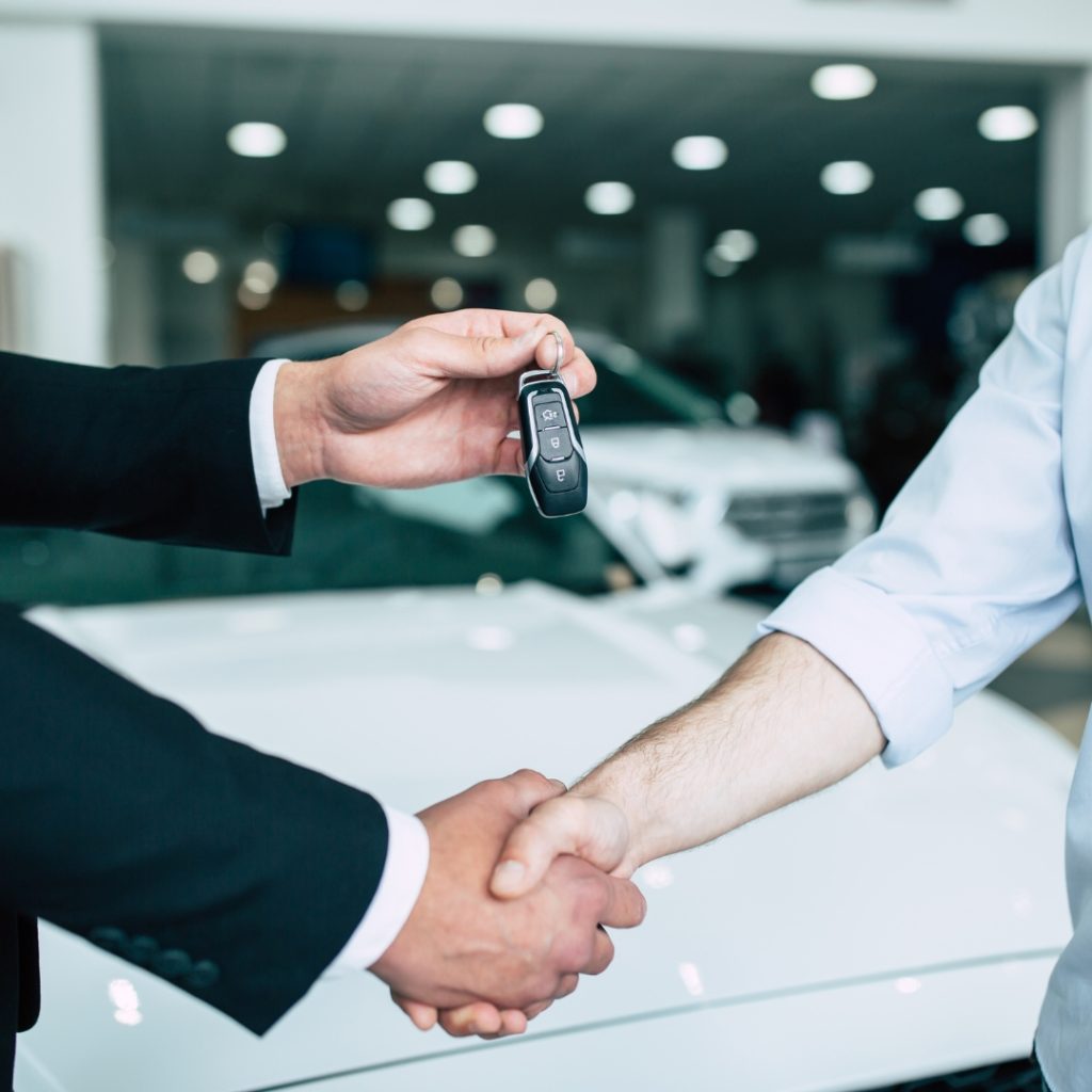 handshake, car buying